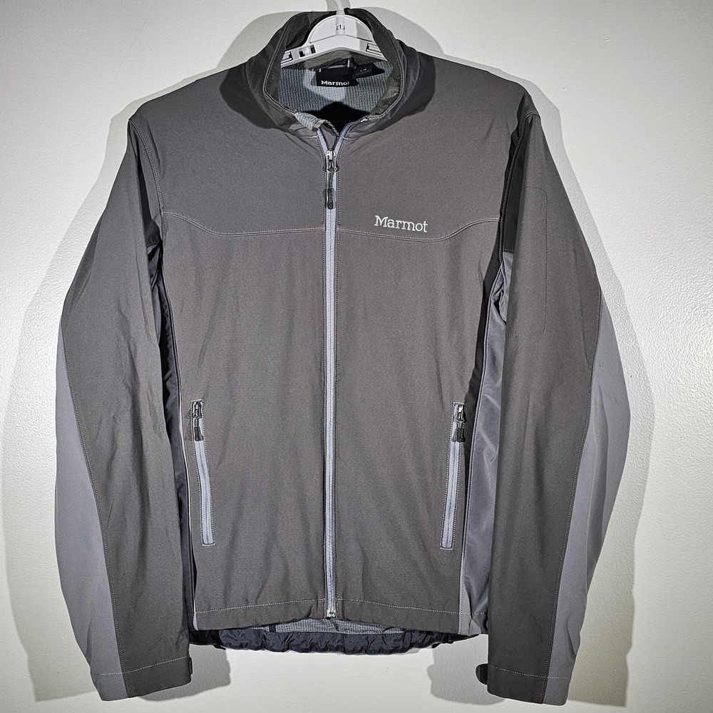 Marmot Tempo Jacket Men's Size Large Full Zip Coat Gray 2 Toned